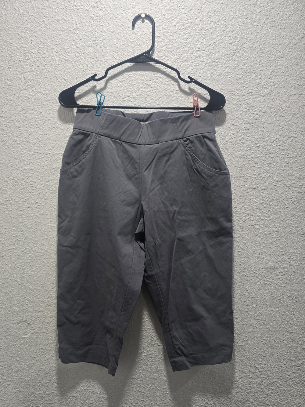 Columbia Anytime Casual Black Capri Pants Women's Size M Pull-On Stretch